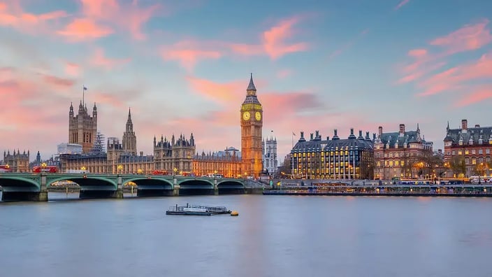 Skyline of London, UK