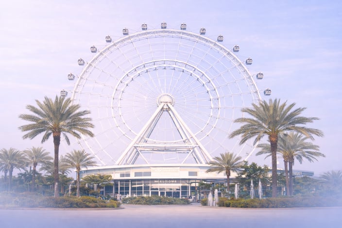 Stylized image of the skyline of Orlando, Florida