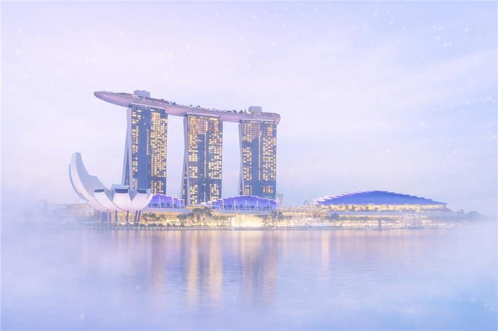 Stylized image of the Singapore skyline