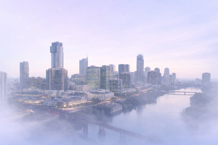 Stylized Image of the Austin, Texas Skyline