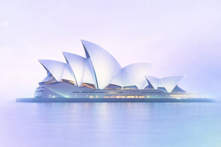 Stylized image of the Sydney, Australia skyline