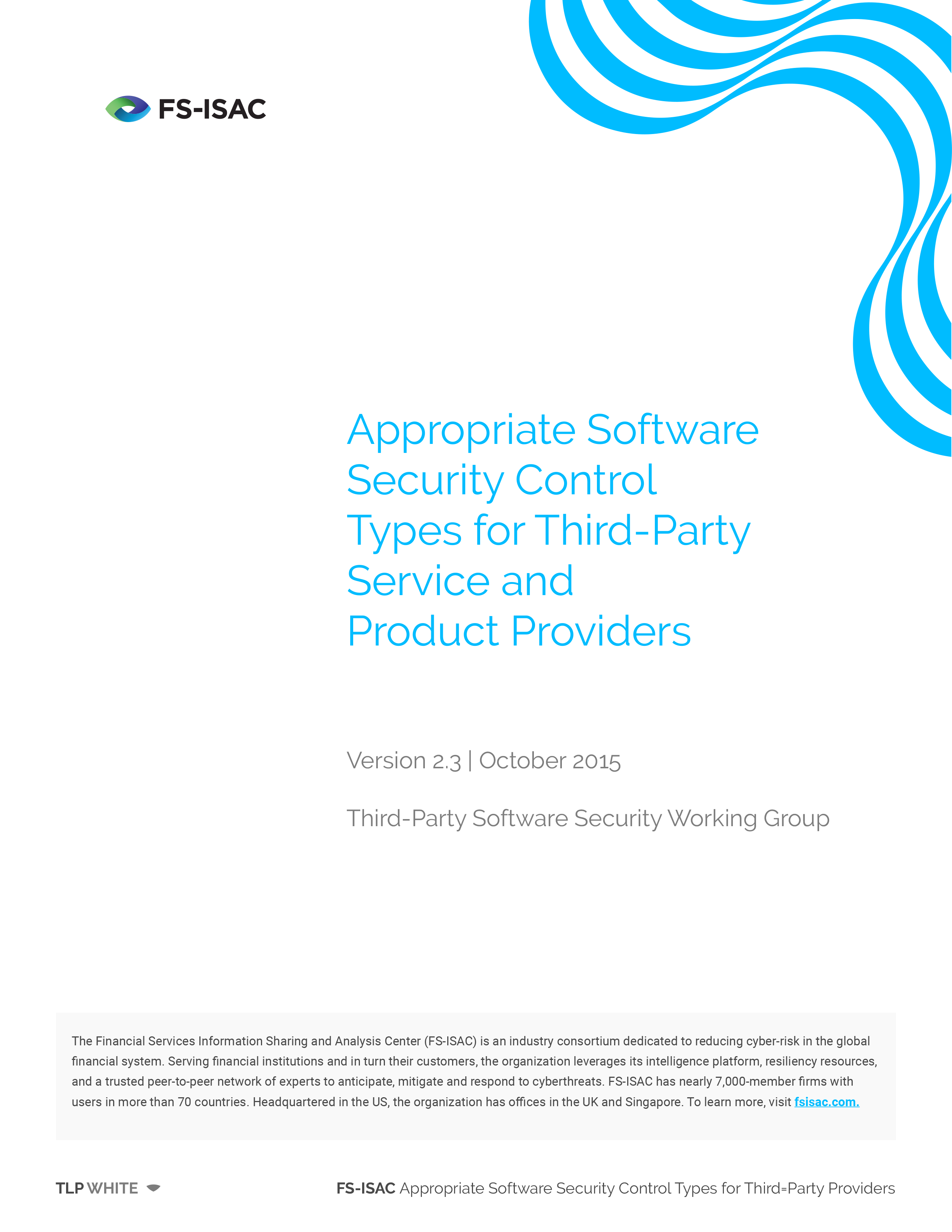 Software Security Controls for 3rd-Party Service/Product Providers