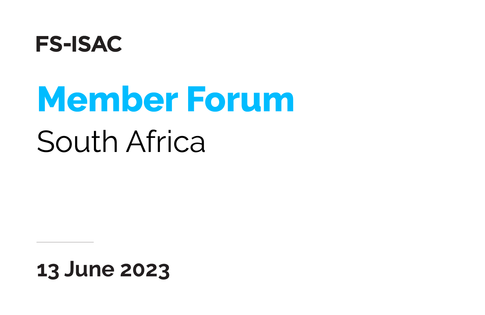 South Africa Member Forum 23