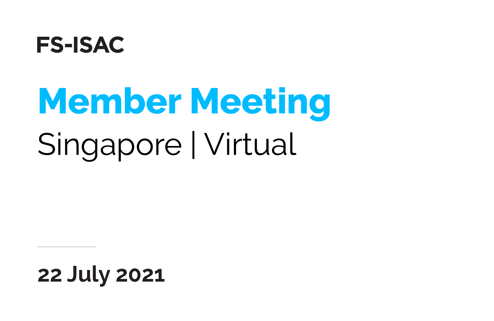 Singapore Virtual Member Meeting